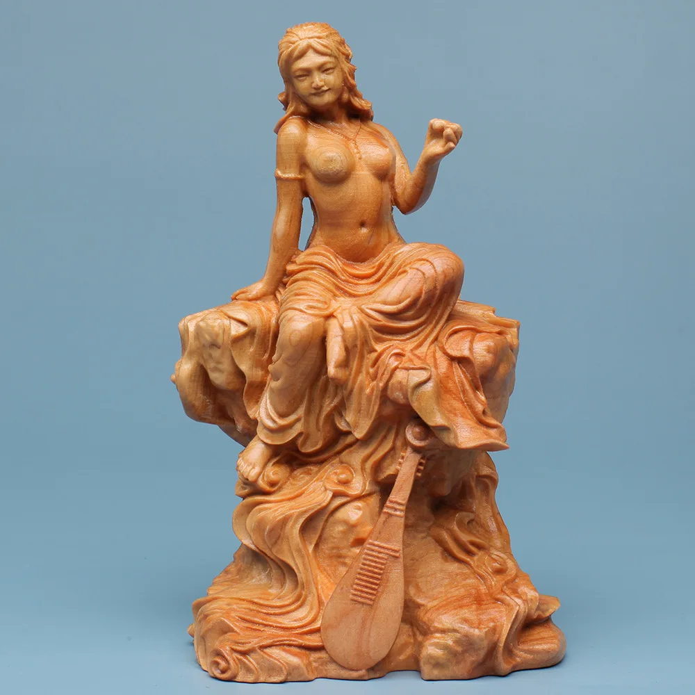 

Arborvitae Sitting Stone Beauty Home Living Room Decorations Gift Office Desk Wooden Crafts Decoration Housewarming Factory