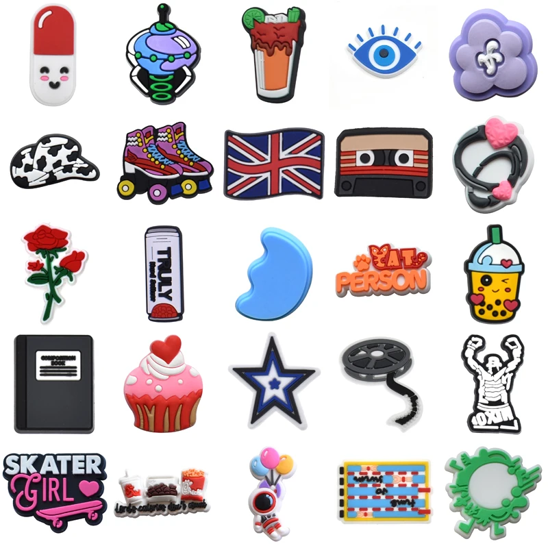 

Gifts Packs Girl Kids Shoe Charms Men Shoes Accessories Para Pins Decorations for Croc Wholesale Bulk Women Charm Set Jeans Boy