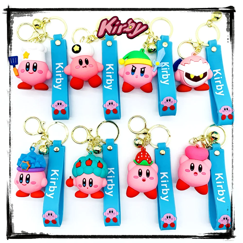 

Cute Cartoon Game Kirby Car Keychain Fashion Girl Heart Kids Birthday Gift Christmas Gift