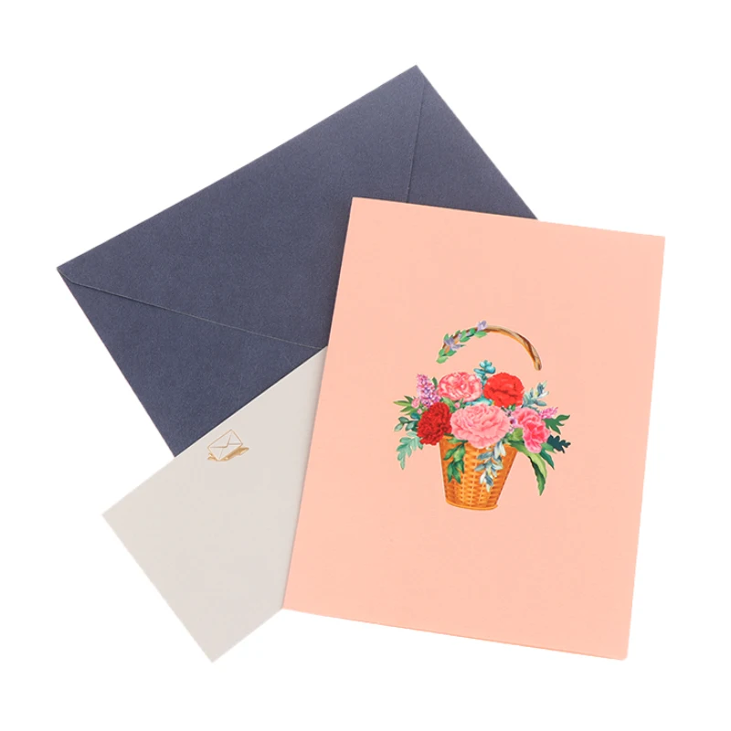 

3D выдвижные Цветочные поздравительные открытки, поздравительная открытка на день рождения, 3D гвоздики, поздравительные открытки для жены, мамы, подруги, подарок учителю