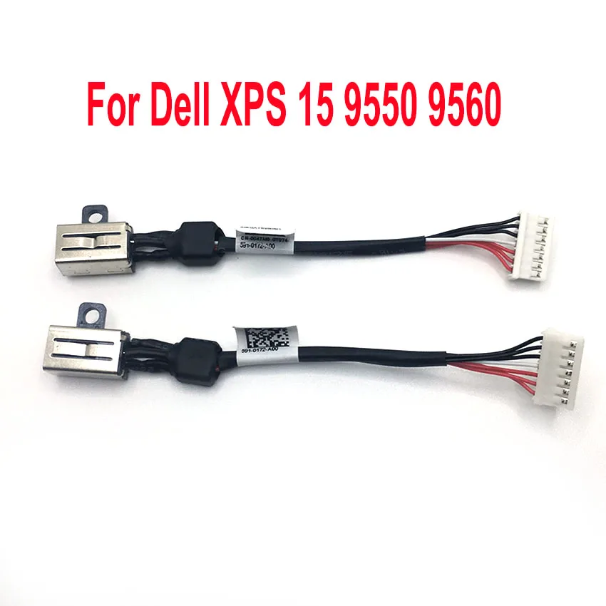 

1Pcs Hot Sale DC Power Jack Charging Port Socket For Dell XPS 15 9560 9550 Black Computer Connection And Connector