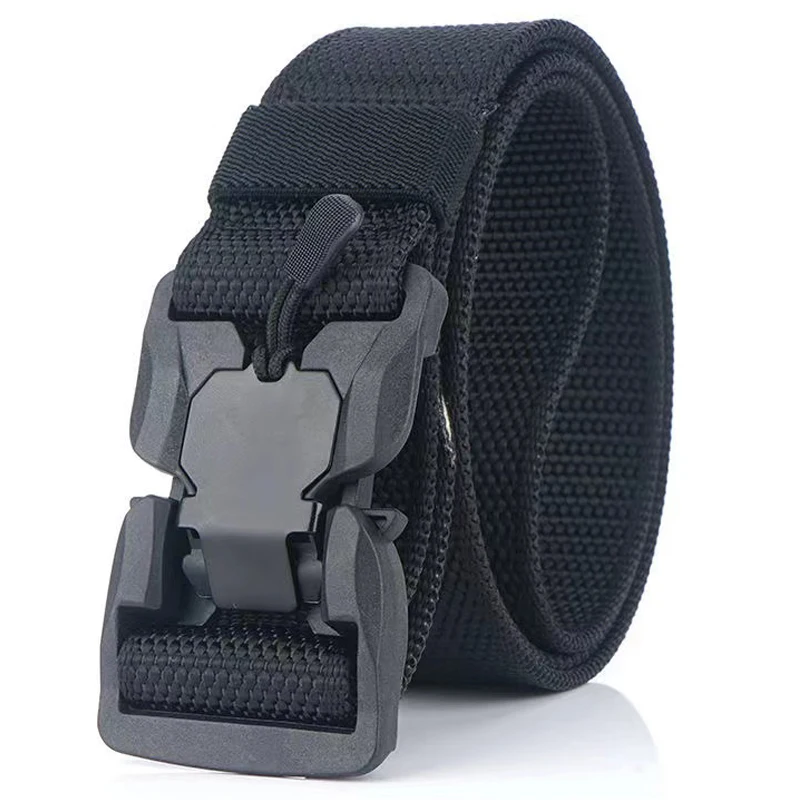 Military Tactical Belt Magnetic Buckle Quick Release Belts Casual Nylon Tooling Outdoor Men's Jeans Belt