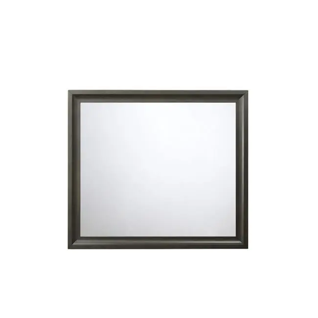 

Rectangular Beveled Mirror in Antique Gray