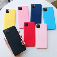 candy color silicone phone case for huawei p40 lite e p 40 pro honor 9a 9c 9s x10 8a prime 30 10x lite matte soft tpu cover