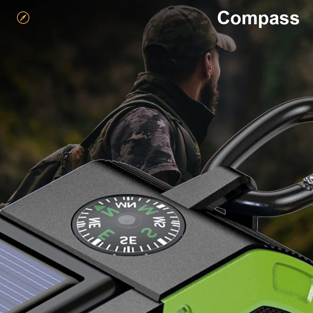 hand crank radio receiver camping hiking portable flashlight bluetooth compatible emergency phone charger black free global shipping