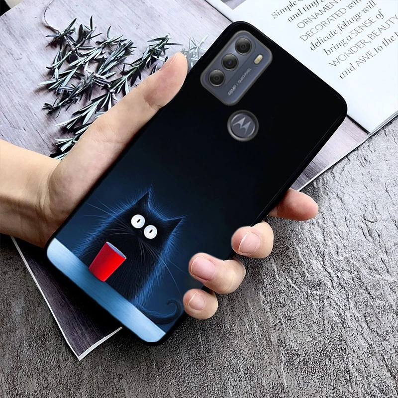 Чехол для телефона с милым котом Motorola Edge 50 40 Pro 30 Ultra Neo Fusion Moto G Play Stylus Power 5G