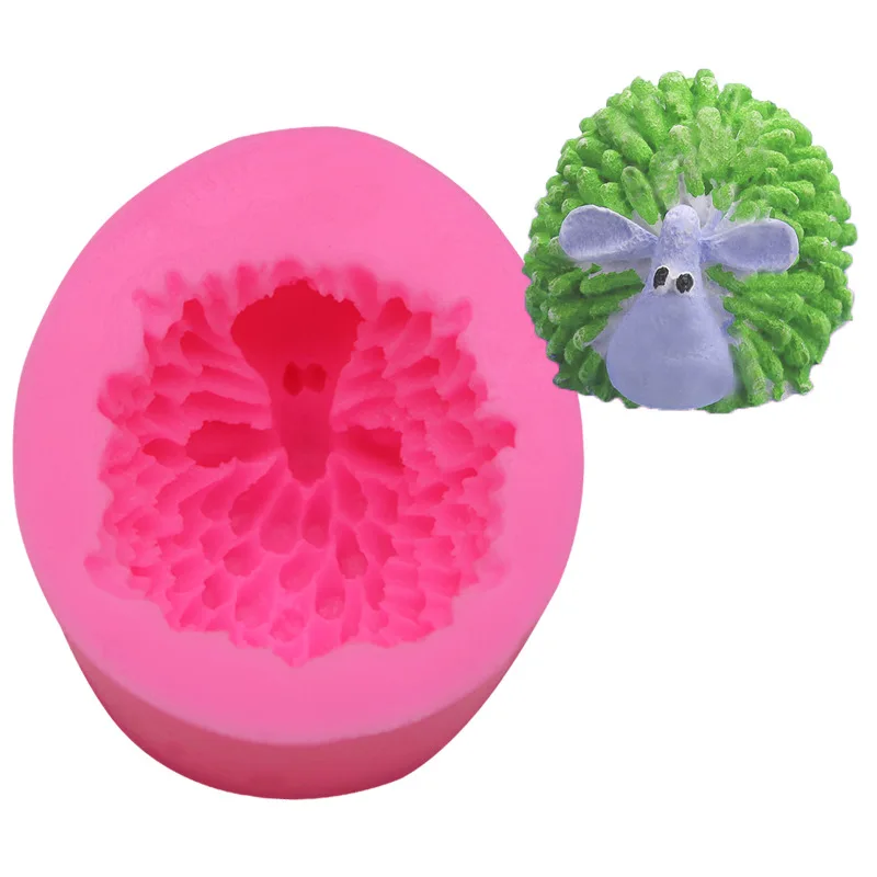 3D Sheeps Shape Silicone Cake Mold Baking Tools DIY Cute Animal Handmade Soap Candle Making Craft Home Decor Clay Plaster Mould
