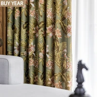 modern curtains for living dining room bedroom american pastoral style single sided bright printed fabric curtain tulle custom