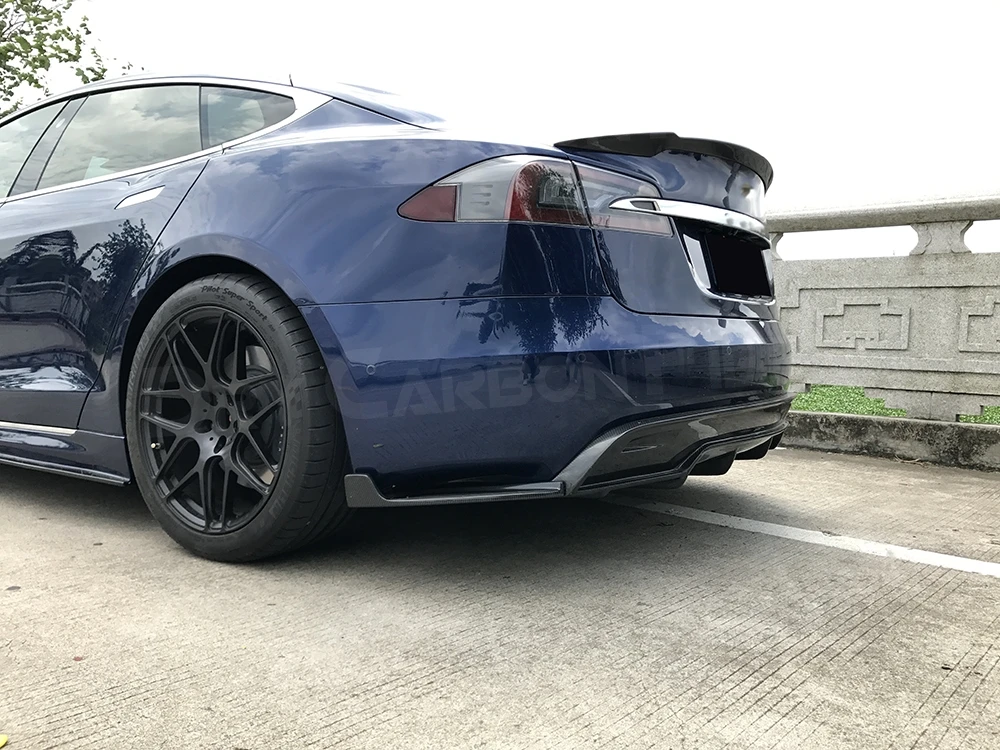 Задний бампер из углеродного волокна диффузор спойлер для Tesla Model S 70D P85D 90D P100D