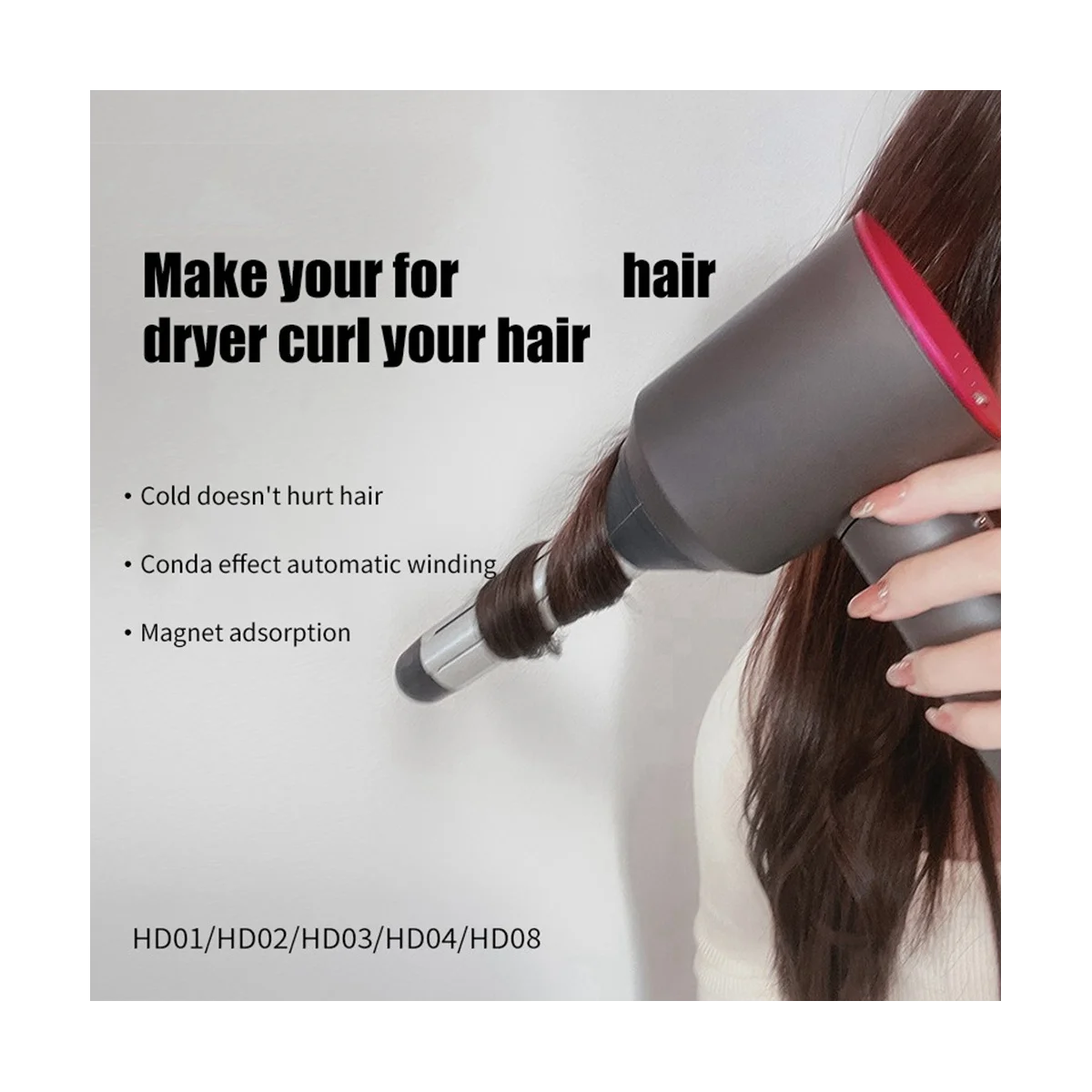 

Для суперзвукового фена HD01/HD02/HD03/HD04/HD08 бигуди для волос с противодеформирующей насадкой для нескольких типов волос