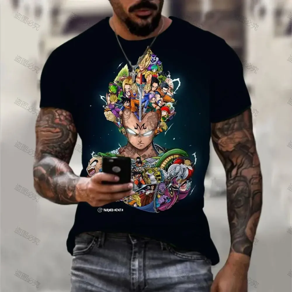 Мужская футболка с коротким рукавом Goku большие размеры Y2K 110-6XL