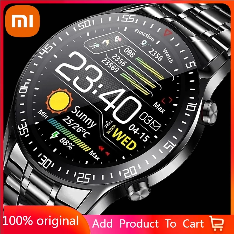 

Xiaomi Smart Watch Men Heart Rate Blood Pressure Information Reminder Sport Waterproof Smart Watch For Android IOS Phone+Box