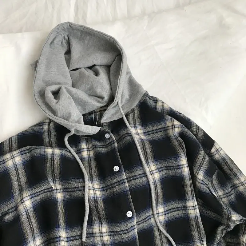 Винтажная клетчатая рубашка оверсайз