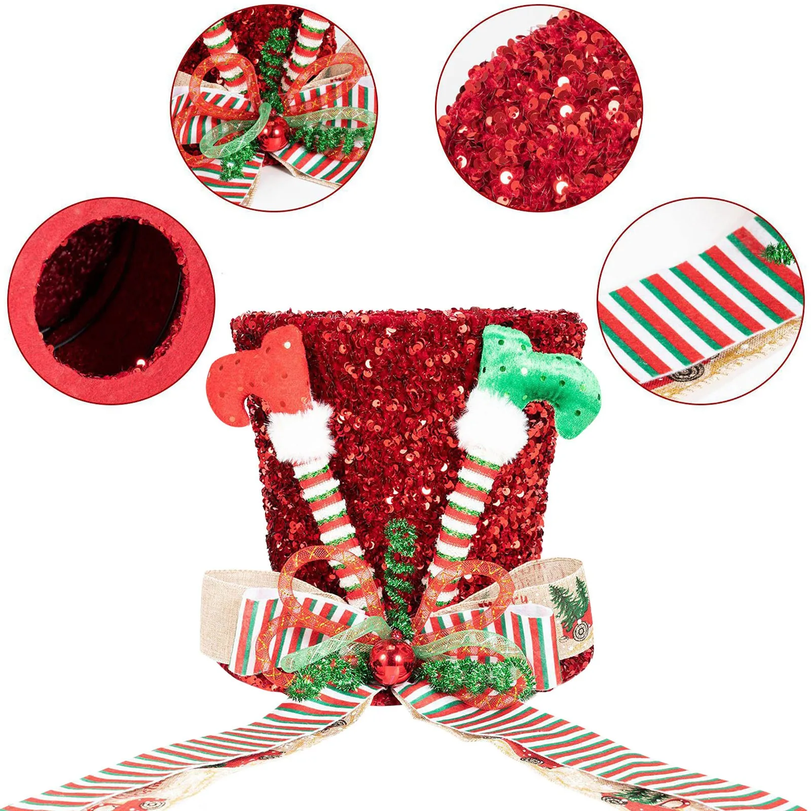 Шляпа-топпер для рождественской елки забавная шляпа-топпер с ногами шляпа-котел