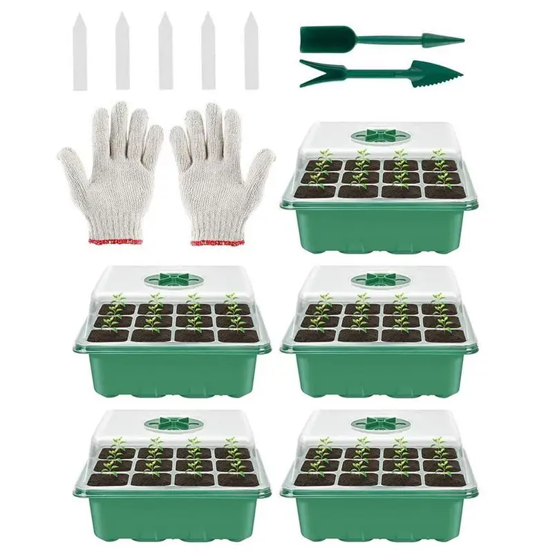 

Лотки для рассады с 12 отверстиями, коробка для увеличения теплицы, коробка для увеличения роста растений и цветов, для увеличения роста раст...