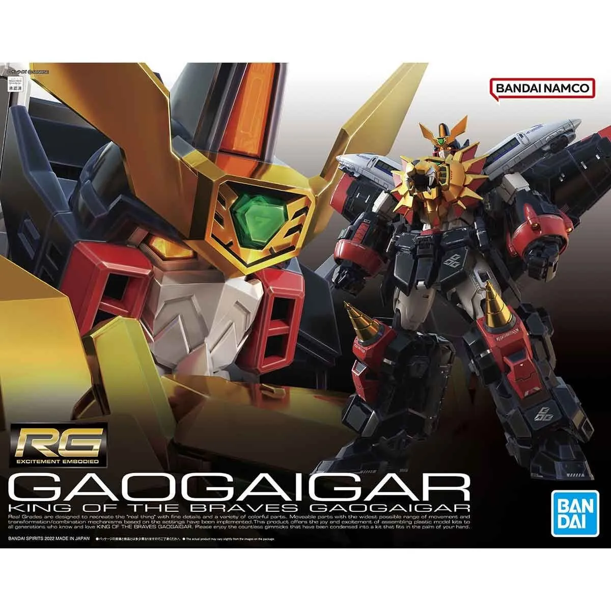 

BANDAI Original Model RG GAOGAIGAR Assemble Model Action Figures Transformation Robot Anime Robot Kit