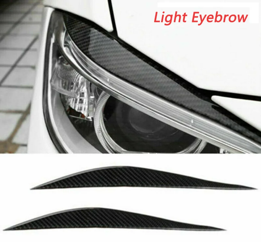 

Car Carbon Fiber Headlight Eyebrow Stickers Cover Mask Decoration for BMW 3 Series F30 F35 Auto Light Accessories