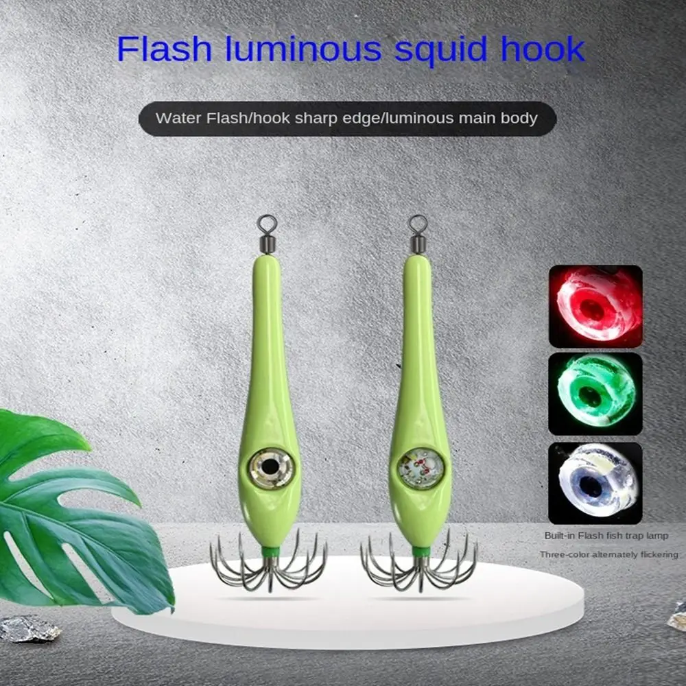

fish attractor lamp Squid Jigs Fishing Lure 2023 12 needles Luminous explosive hook Glowing Hook Squid Baits Night fishing