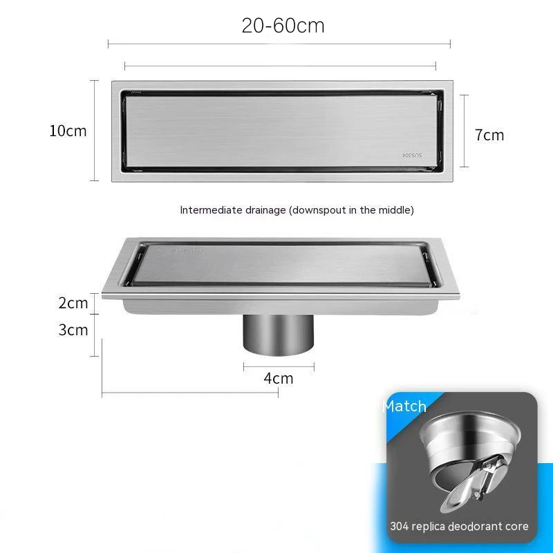 

Невидимый слив для пола из нержавеющей стали 304