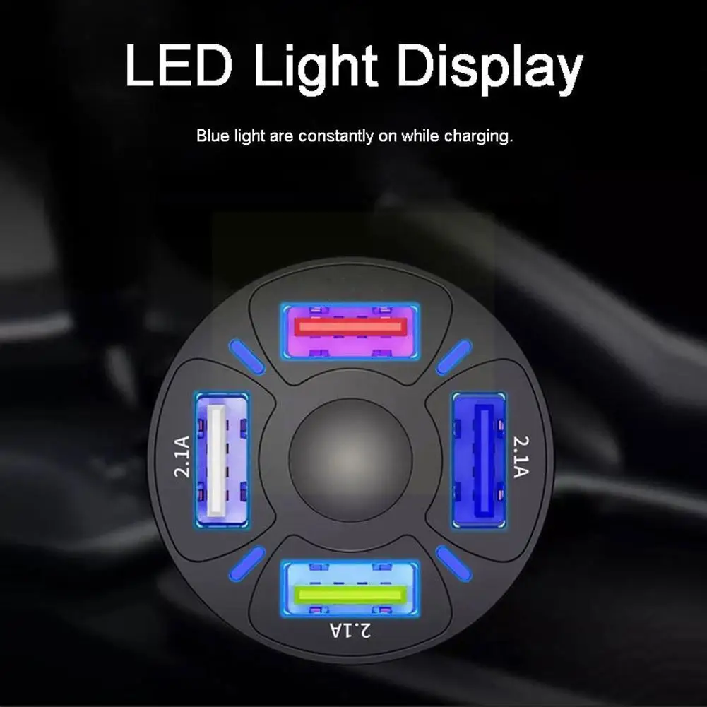 

Car Charger 4 Ports Usb 35w 7a Fast Charging Car Charger For 11 Mobile Phone 3.0 Charger For K3g2