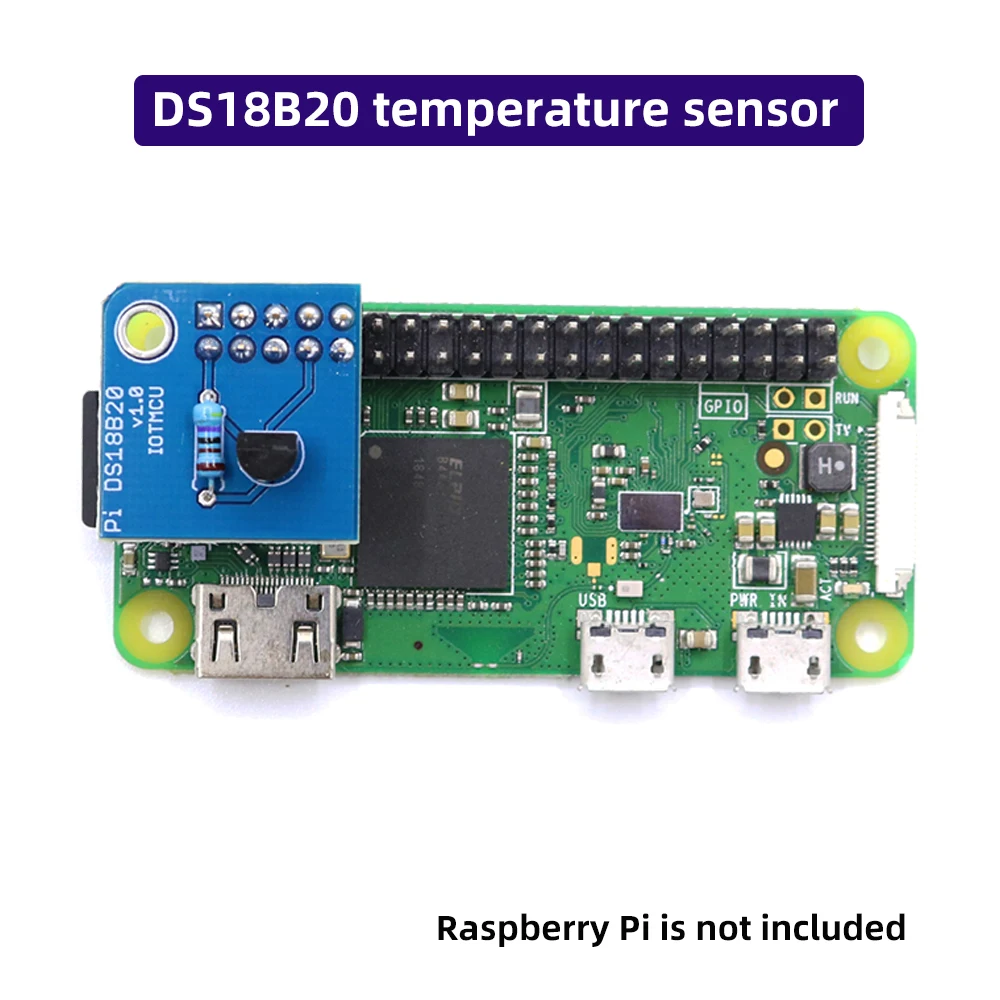 Raspberry Pi DS18B20 Temperature Sensor 3.3V 9 to 12 Bit -55 to 125 Degree with Alarm System for Raspberry Pi 4 B 3B Zero 2 W