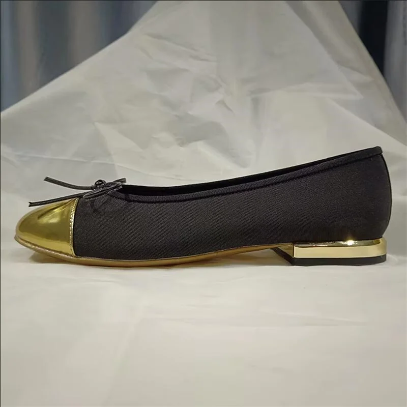 Женские балетки с круглым носком Натуральная овечья кожа низкий каблук плоская