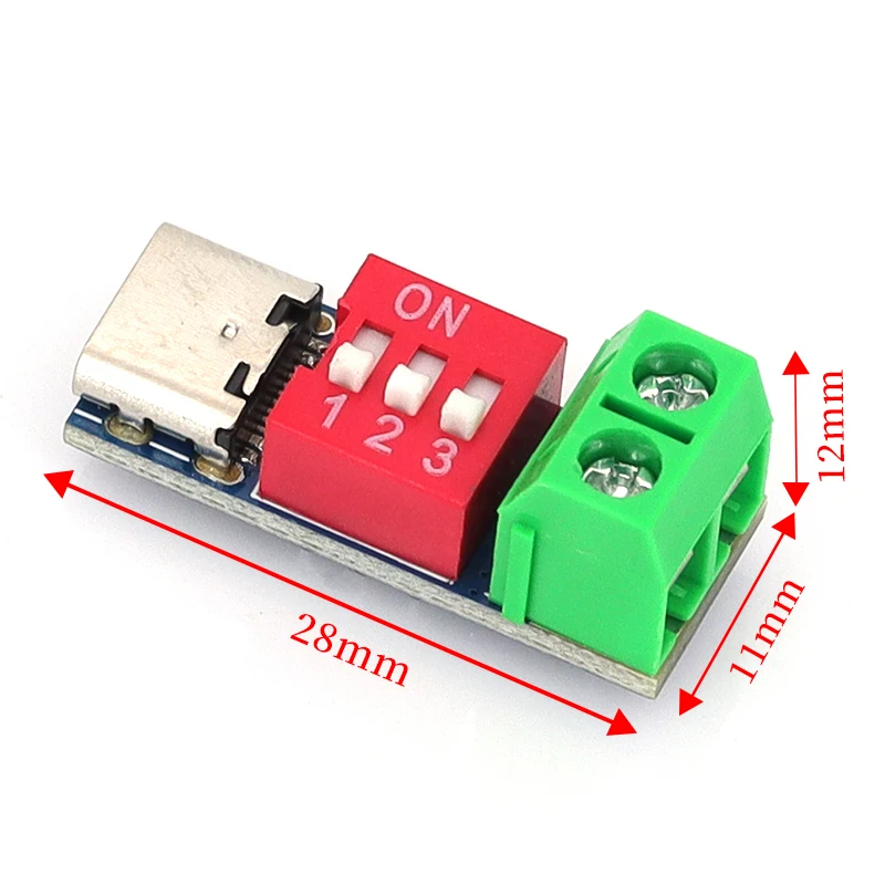 Фото Модуль триггерной платы USB-C PD PD/QC Decoy Board Быстрая зарядка USB Type-c до 12 В Высокоскоростное зарядное устройство Модуль повышения доставки питания №2