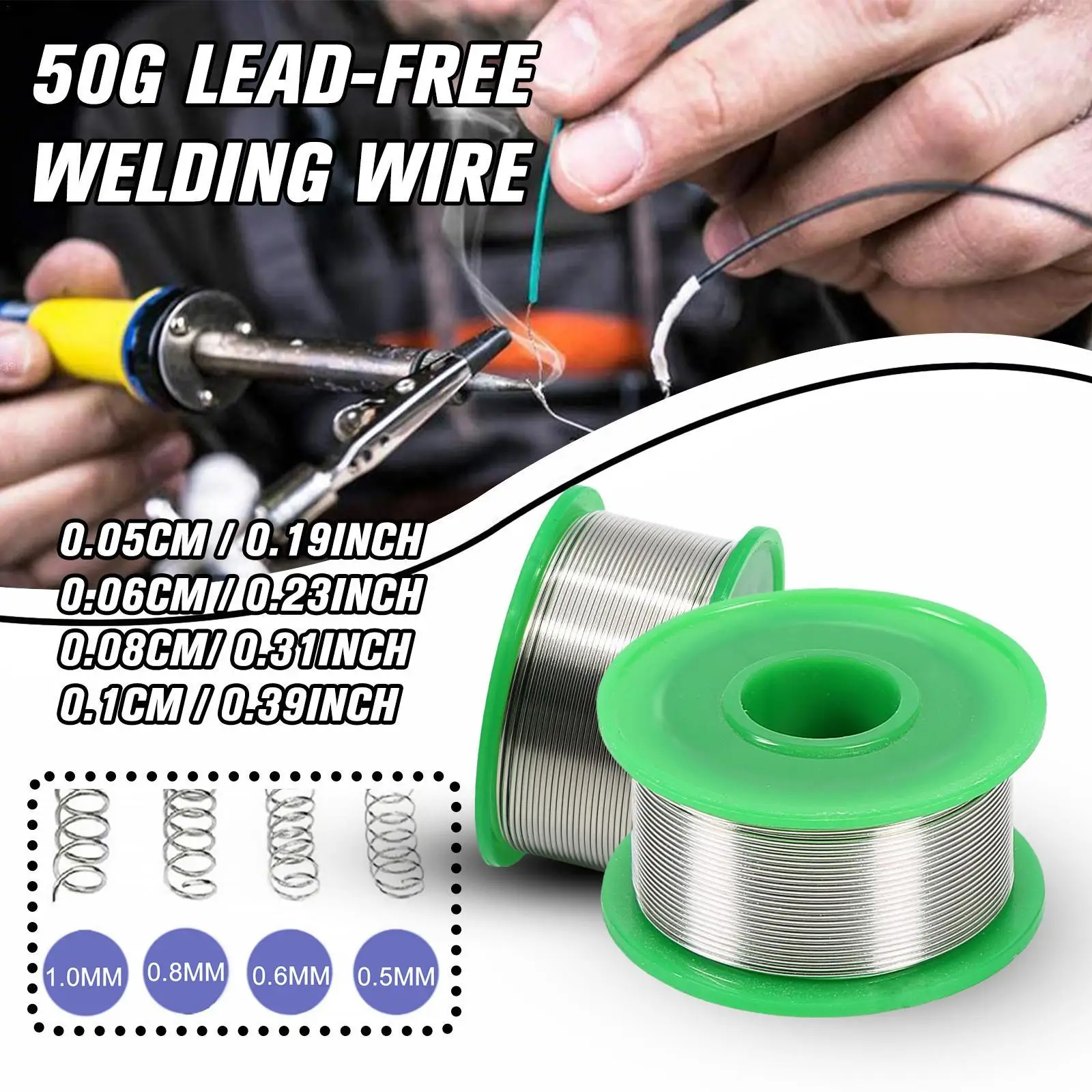 

Провод сварочный бессвинцовый 50 г, экологически чистый припой с канифольным ядром, с флюсом и низкой температурой плавления для электричес...