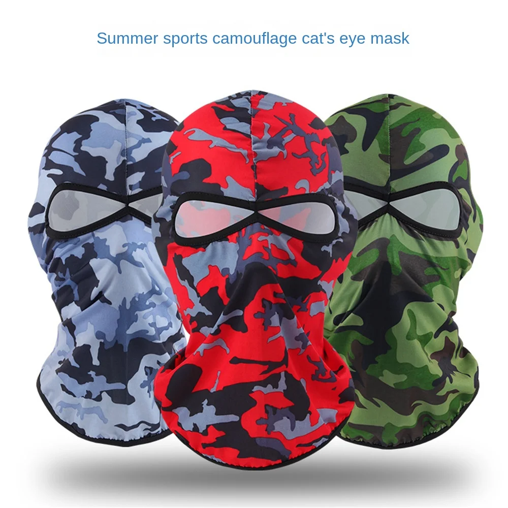 

Уличная маска на все лицо, головной убор, Солнцезащитный шейный головной убор, камуфляжная Балаклава, теплый шарф, защита для лица на лыжах, велоспорте, подкладка для шлема