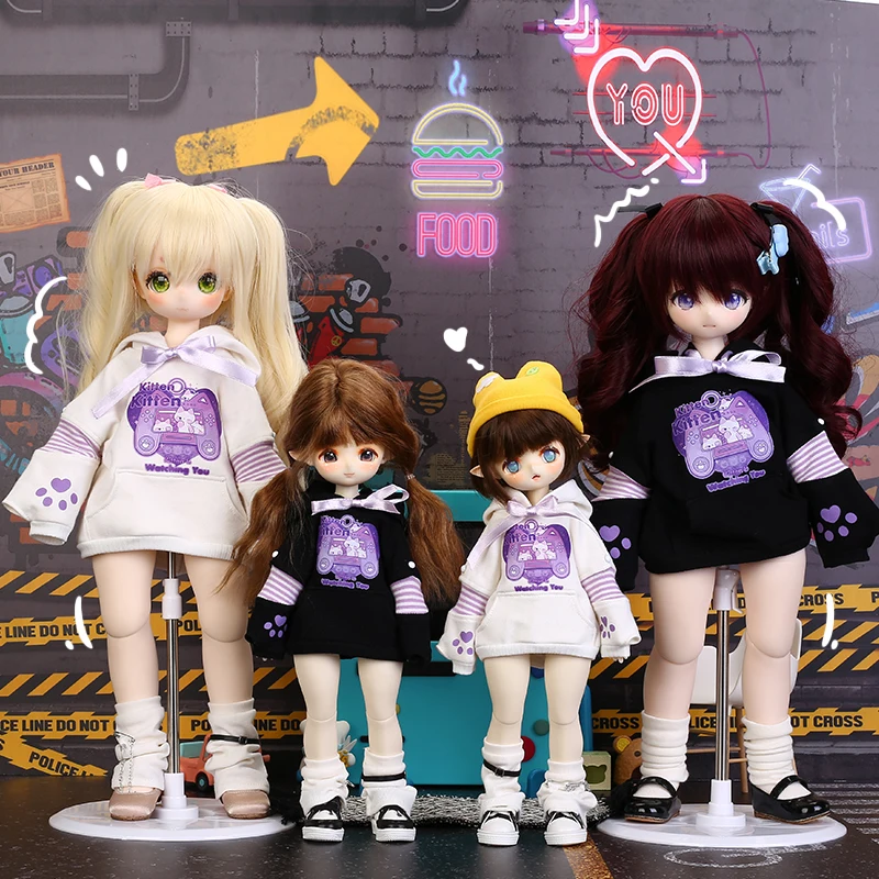 1/6 1/4BJD Одежда для кукол, кошачья игровая консоль с капюшоном, свитер, пальто для больших размеров 1/6, 30 см, 40 см, Yosd, Bear Girl, Mdd, аксессуары для кукол