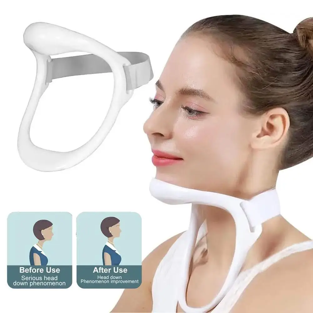 

Бандаж для шеи, поддержка осанки, улучшение боли, вызванного погибом головы, забота о здоровье, регулируемый обхват, эффективно растягивает