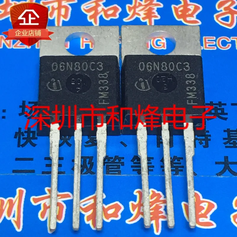 

Оригинал 5 шт./SPP06N80C3 06N80C3 TO-220 800V 6A