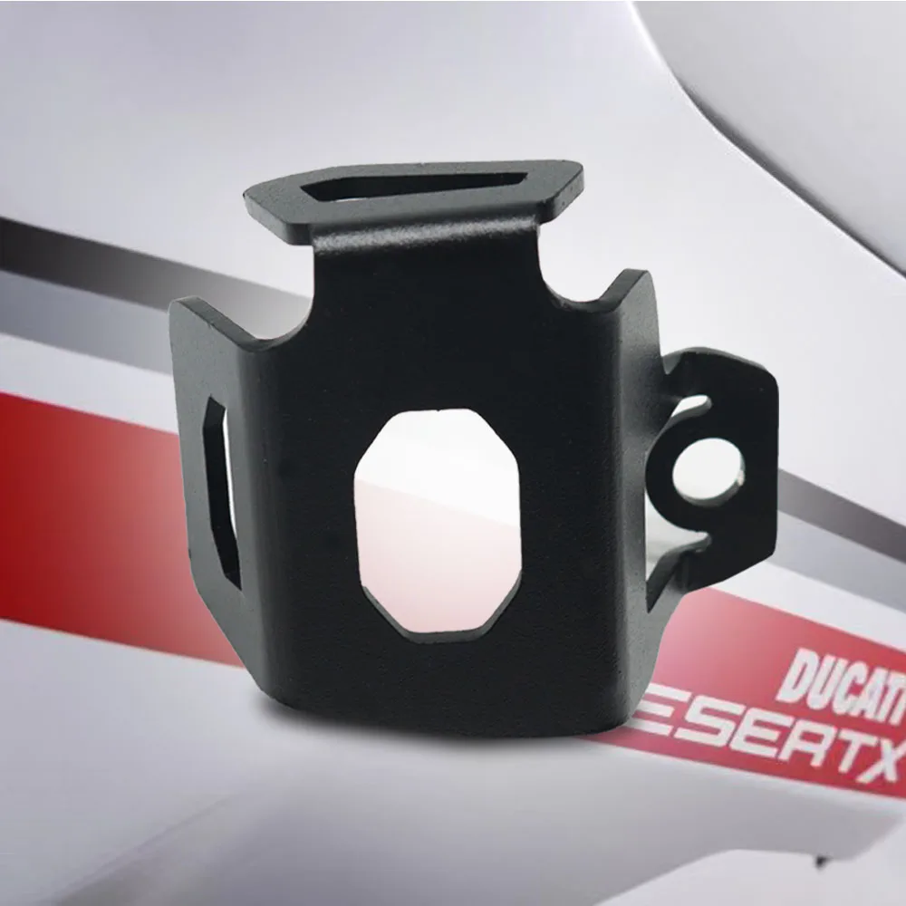 

For Ducati Desert X DesertX 2021 2022 -2023 CNC aluminum Motorcycle Accessories Rear Brake Fluid Reservoir Guard Cover Protecto
