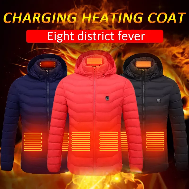 

11 Areas Heated USB Men's Women's Winter Outdoor Electric Heating Jackets Warm Sports Thermal Coat Clothing Heatable Ves