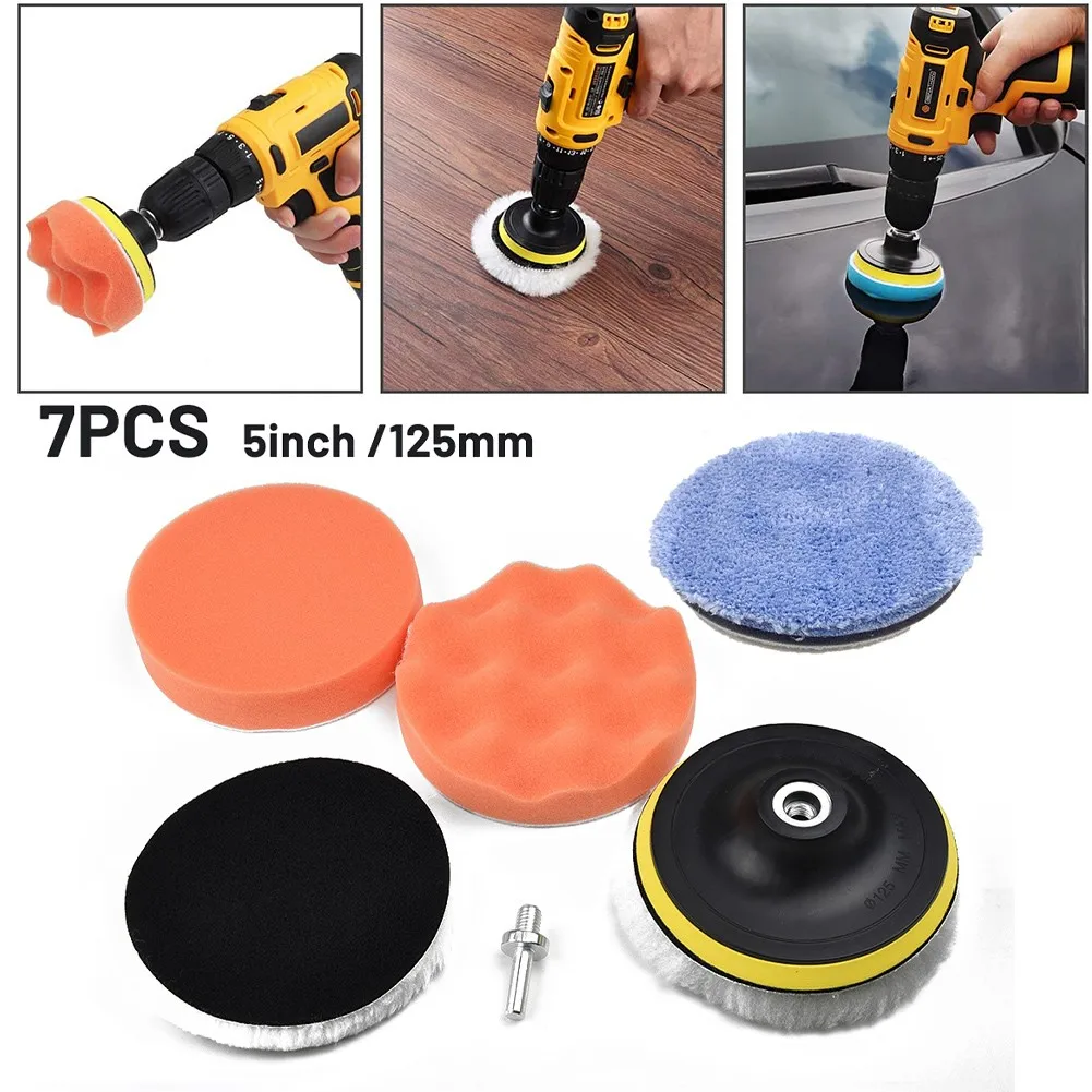 

125mm Polishing Pad Adapter Car Kit Pad Plate Polisher Polishing Shank Wheel