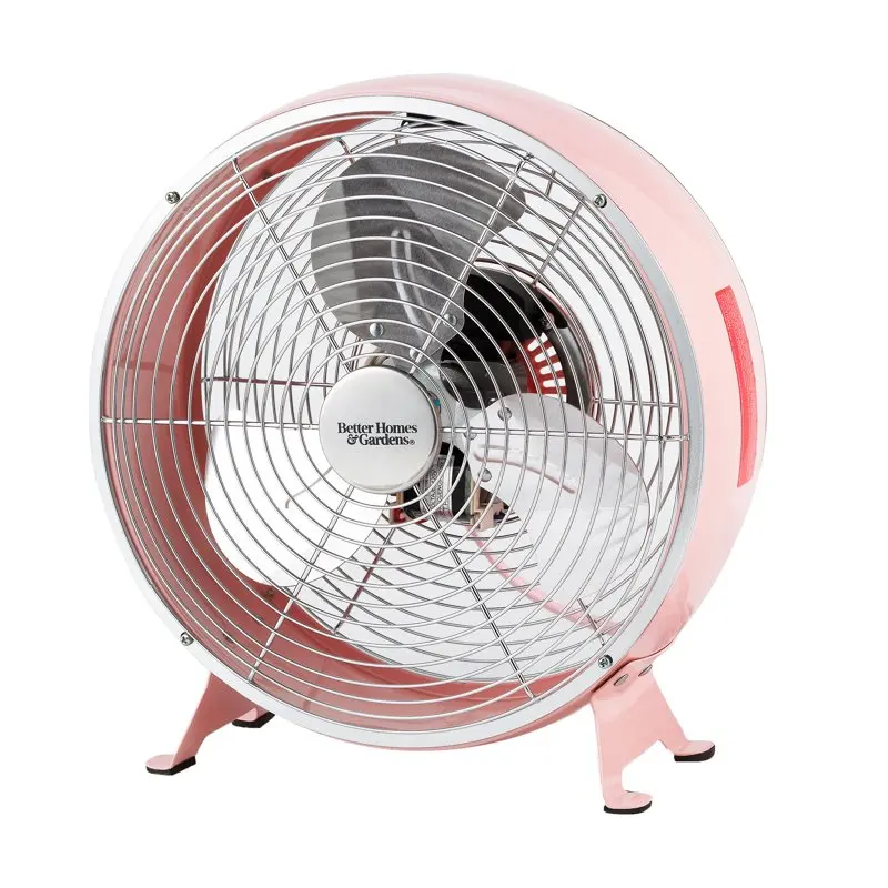 

9 inch Retro Table Drum Fan Pearl Blush
