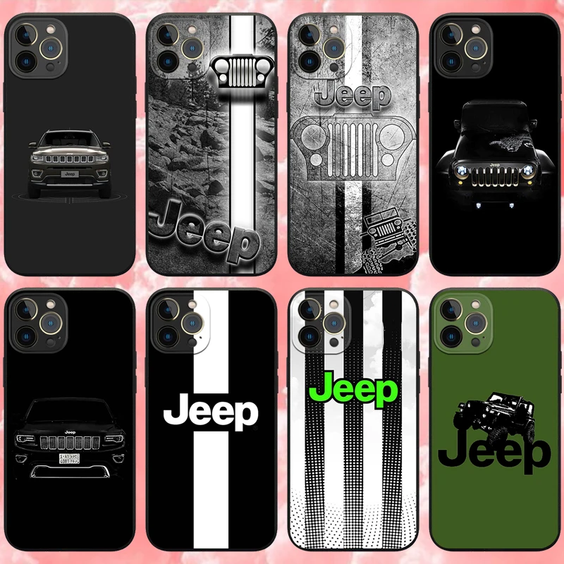 

Jeep Cool Car Logo Phone Cases for Apple Iphone 11 12 13 Pro Max Mini XR XS 8 X 7 6 6s Plus SE2020 Soft Silicone Cover 11 Case