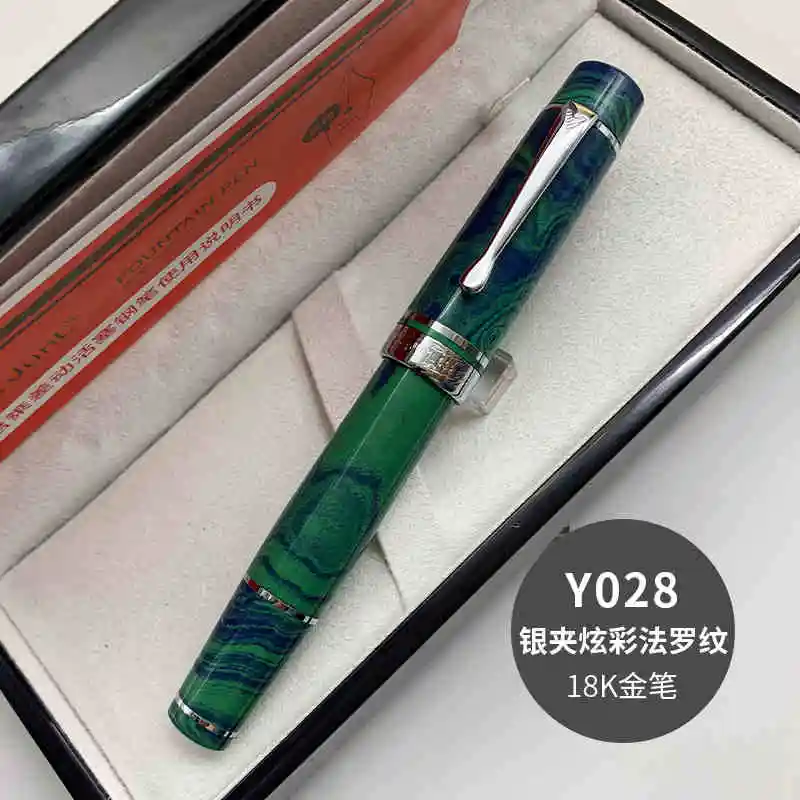 Junlai 631 Золотой/Серебряный зажим 14 К No 32 Перо Золотая перьевая ручка Немецкая