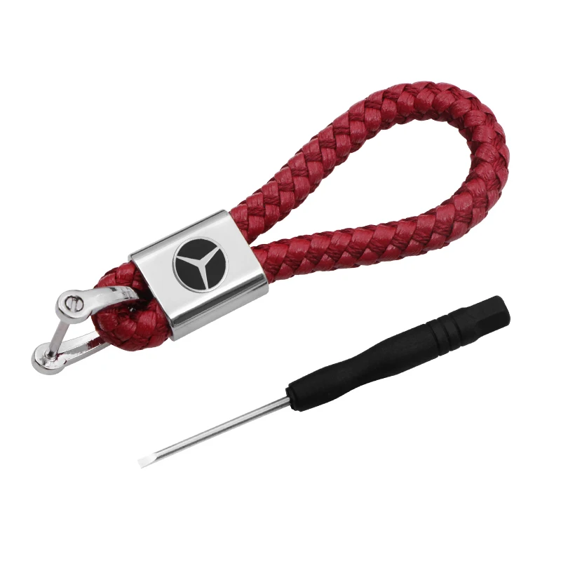 1 шт. металлический плетеный веревочный автомобильный брелок для ключей