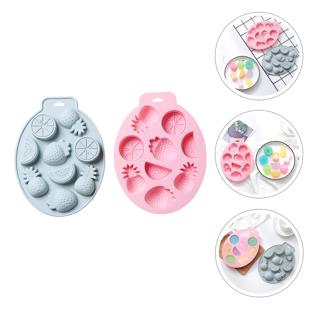 

2pcs Creative Fruits Shaped Chocolate Fondant Molds Bakery Cake Making Tools