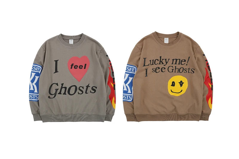 

2021 Top Quality CPFM.XYZ I feel ghosts Sweatshirt Men Women Couple Cotton Hoodie High Street Hip Hop Oversize Casual Sweater