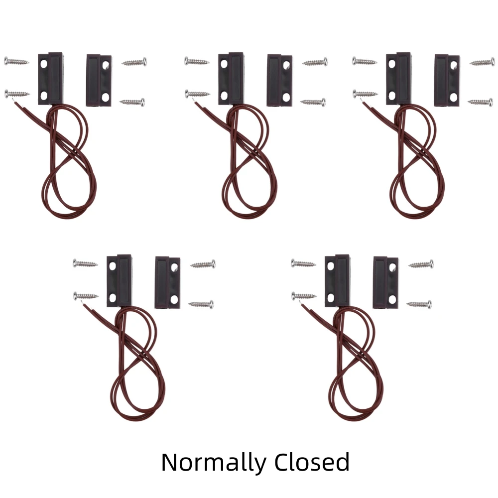 

5 шт./1 шт. магнитный геркон MC-38 N/C N/O проводной датчик контакта окна, двери, детектор для систем охранной сигнализации дома