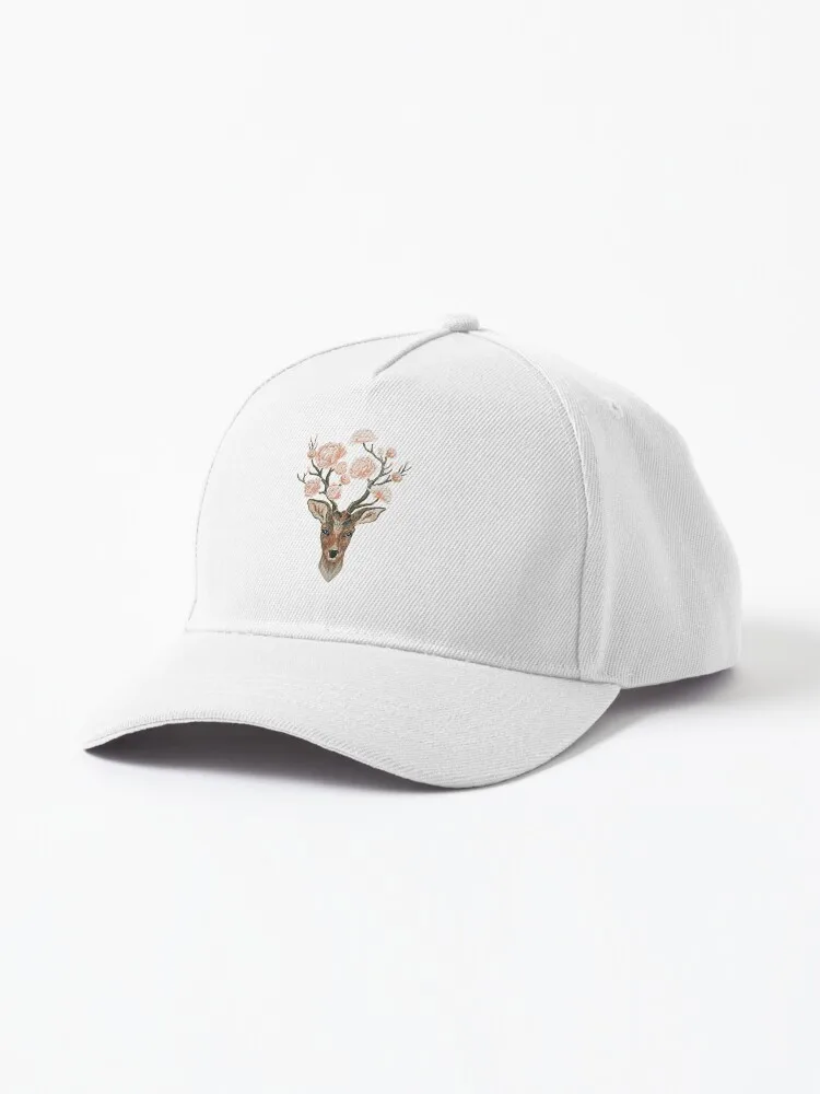 

Deer and Peonies Cap
