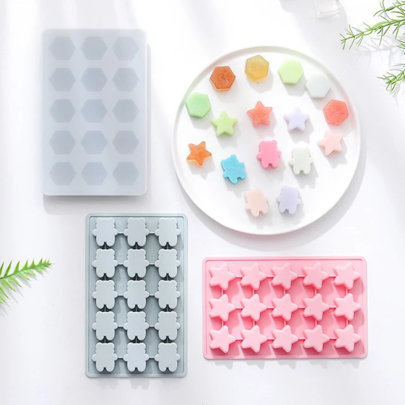 

Больше стилей с крышкой Геометрия Звезда лед медведь шоколад печенье Желе Форма арбуз торт Декор свеча мыло набор