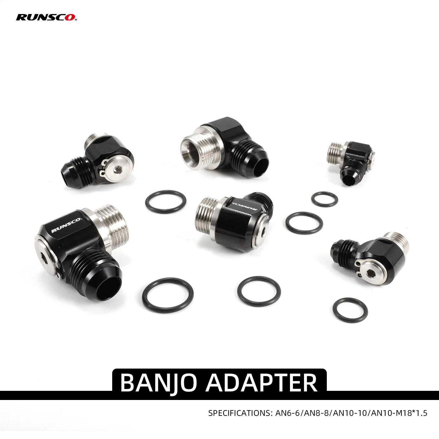 

Фитинги турбо-тормозного шланга 6AN 8AN 10AN для мотоциклов и автомобилей, адаптер из нержавеющей стали, черное кольцо болта