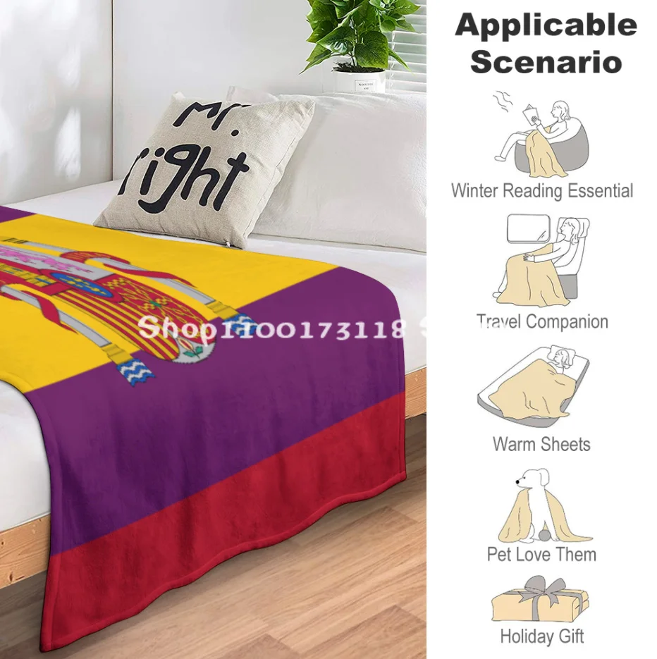 Одеяло пушистое теплое с 3D-принтом из микрофлиса |