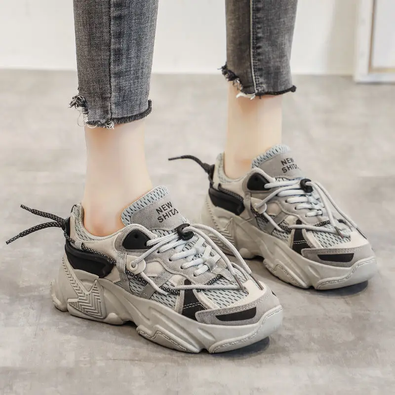 

Women's Shoes 2022 New Autumn Lace Up Fashion Trend All-match Sports Ins Trend Casual Platform Shoes Zapatos De Mujer Sneakers