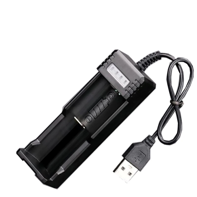 

Universal USB Smart Single Slot Charger 18650 Lithium Charger for Flashlight Toy 18650 14500 26650 3.7V-4.2V Lighting Power Bank