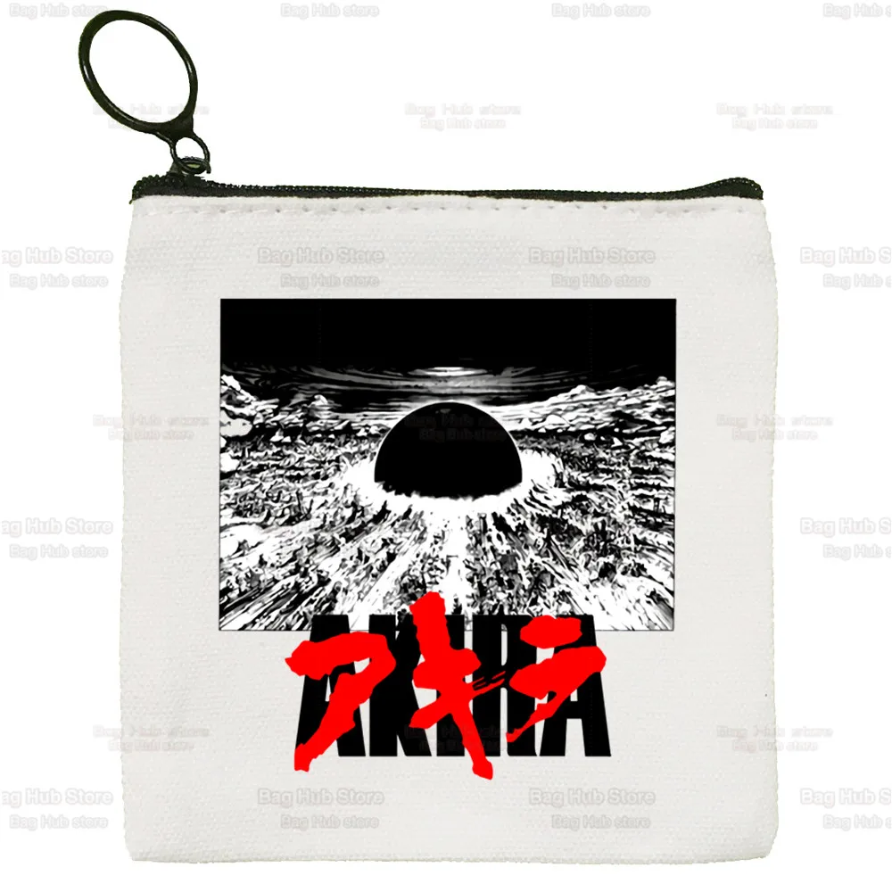 Akira Anime Kaneda Cartoon Coin Purse Female Tokyo Manga Harajuku Mini Canvas Art Cute Key Case Coin Purse Student Wallet
