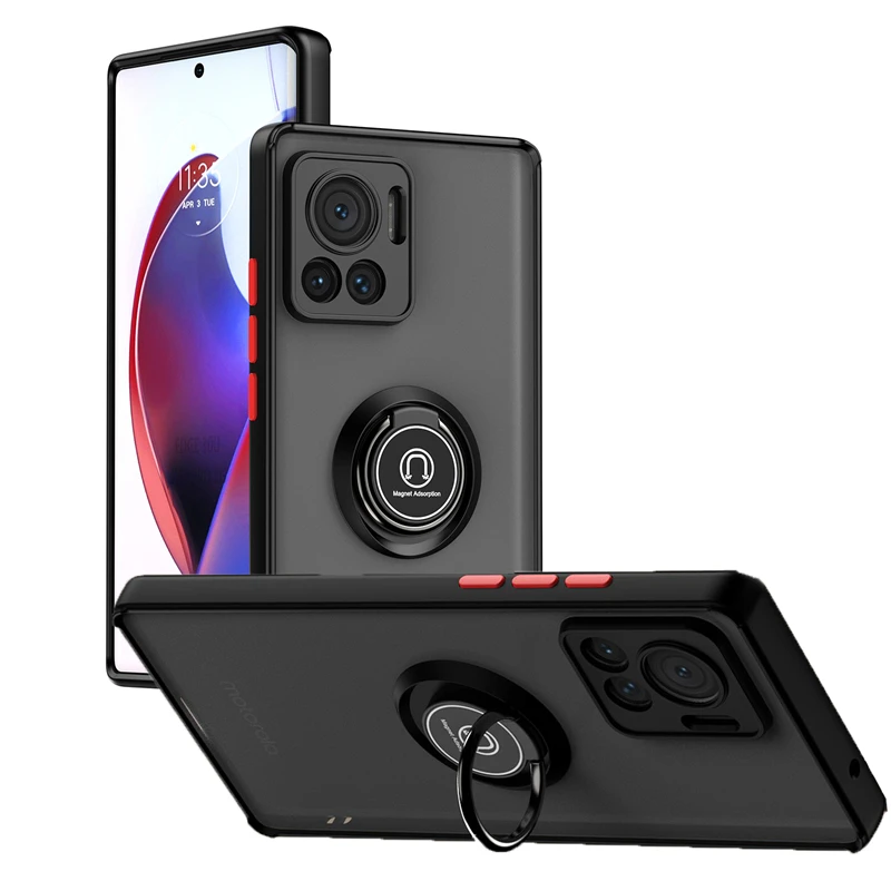

Чехол для Moto Edge 30, ультра яркий чехол с магнитным кольцом-держателем, чехлы для телефонов Motorola Edge 30 Ultra 30, ультра противоударный бронированны...